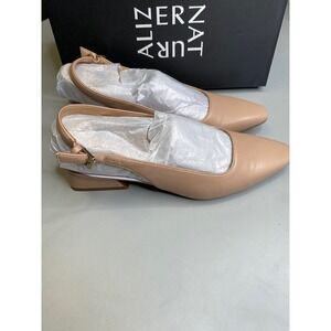 Naturalizer Women's Nude Pointed Toe Slingback Heels